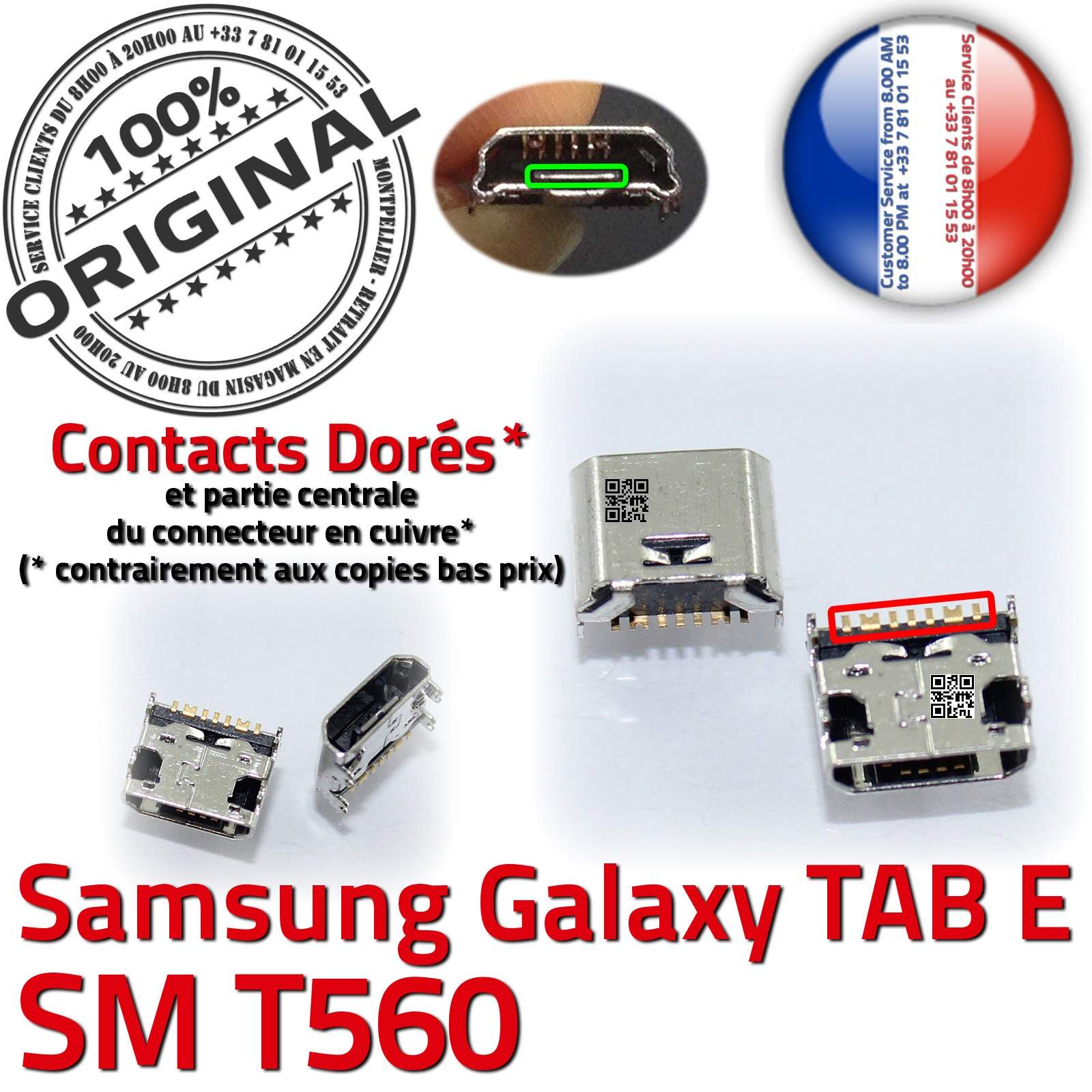 Samsung Galaxy TAB-E SM-T560 Prise de charge MicroUSB Qualité