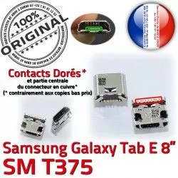 8 E Prise USB souder Chargeur Connector SM T375 Micro inch Tab de charge Galaxy à Dock Connecteur TAB Samsung Pins Dorés ORIGINAL