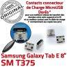 Samsung Galaxy Tab E T375 USB TAB Dock Pins charge inch ORIGINAL Connecteur Micro SM Connector Prise souder 8 Dorés Chargeur de à