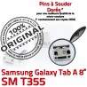 Samsung Galaxy Tab A T355 USB Chargeur Micro ORIGINAL à Dock de Pins TAB inch Dorés souder charge Connector Prise SM Connecteur 8