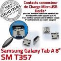 Samsung Galaxy Tab A T357 USB Pins charge à SM TAB inch Micro Connecteur Chargeur 8 Prise souder Dock de Connector Dorés ORIGINAL