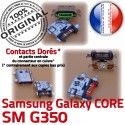 Samsung Core SM G350 Micro USB Connector Prise Fiche SM-G350 souder de à ORIGINAL charge MicroUSB Galaxy Dock Pins Chargeur Dorés Plus Qualité