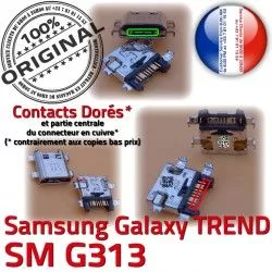 USB Pins Dock souder Fiche Connector Galaxy S SM-G313 Qualité G313 MicroUSB Chargeur Dorés charge Micro SM Samsung ORIGINAL DUOS TREND Prise de à