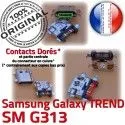 TREND S DUOS SM G313 Micro USB Prise Pins ORIGINAL Dock souder Galaxy charge MicroUSB SM-G313 à Chargeur Samsung de Qualité Dorés Fiche Connector