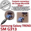 TREND S DUOS SM G313 Micro USB Connector Galaxy SM-G313 Samsung Fiche à MicroUSB ORIGINAL Pins de Chargeur souder charge Qualité Dorés Dock Prise