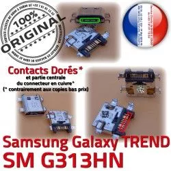 Connecteur USB à de Prise charge G313HN Dorés Micro SM DUOS Charge Galaxy Samsung souder ORIGINAL SM-G313HN Qualité Pins Connector TREND Chargeur