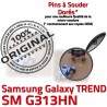 TREND DUOS SM-G313HN USB Charge Samsung Galaxy Qualité à souder ORIGINAL Prise Chargeur G313HN Micro Pins Connector charge de SM Dorés Connecteur