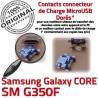 Samsung Core SM-G350F USB Charge Micro Plus Chargeur de Prise Galaxy G350F Connecteur Dorés Qualité SM Pins ORIGINAL souder charge Connector à