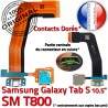Samsung Galaxy TAB S SM-T800 Ch Chargeur Port Prise Mémoire Qualité Charge Micro Nappe Connecteur USB TAB-S Doré Lecteur de SD ORIGINAL