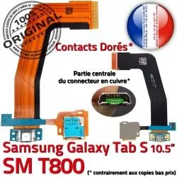 Dorés Samsung Charge Réparation SD SM Galaxy Lecteur Chargeur de Contacts TAB Micro T800 USB S Qualité SM-T800 Connecteur TAB-S ORIGINAL Nappe