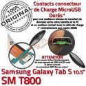 SM-T800 Micro USB TAB-S Charge SD Samsung T800 Contacts Qualité TAB de Dorés Connecteur Réparation Lecteur ORIGINAL Galaxy Nappe S SM Chargeur