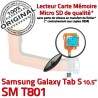 Samsung Galaxy TAB S SM-T801 Ch Lecteur Prise Mémoire de Micro TAB-S Doré SD Connecteur USB Qualité Charge ORIGINAL Nappe Chargeur Port