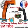 SM-T805 Micro USB TAB-S Charge Réparation SD Chargeur TAB SM de Lecteur ORIGINAL Galaxy Connecteur Samsung Qualité Contacts T805 Dorés S Nappe