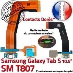 SD de Connecteur Micro Mémoire Chargeur Qualité Port TAB-S Samsung Nappe USB ORIGINAL Charge Lecteur Ch SM-T807 Doré S TAB Galaxy Prise