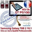 Galaxy TAB 2 GT-P5100 REV 04 N Ecran Verre 10.1 Prémonté Adhésif PREMIUM Qualité P5100 R Tactile Samsung Noire en LCD Vitre GT Assemblée TAB2