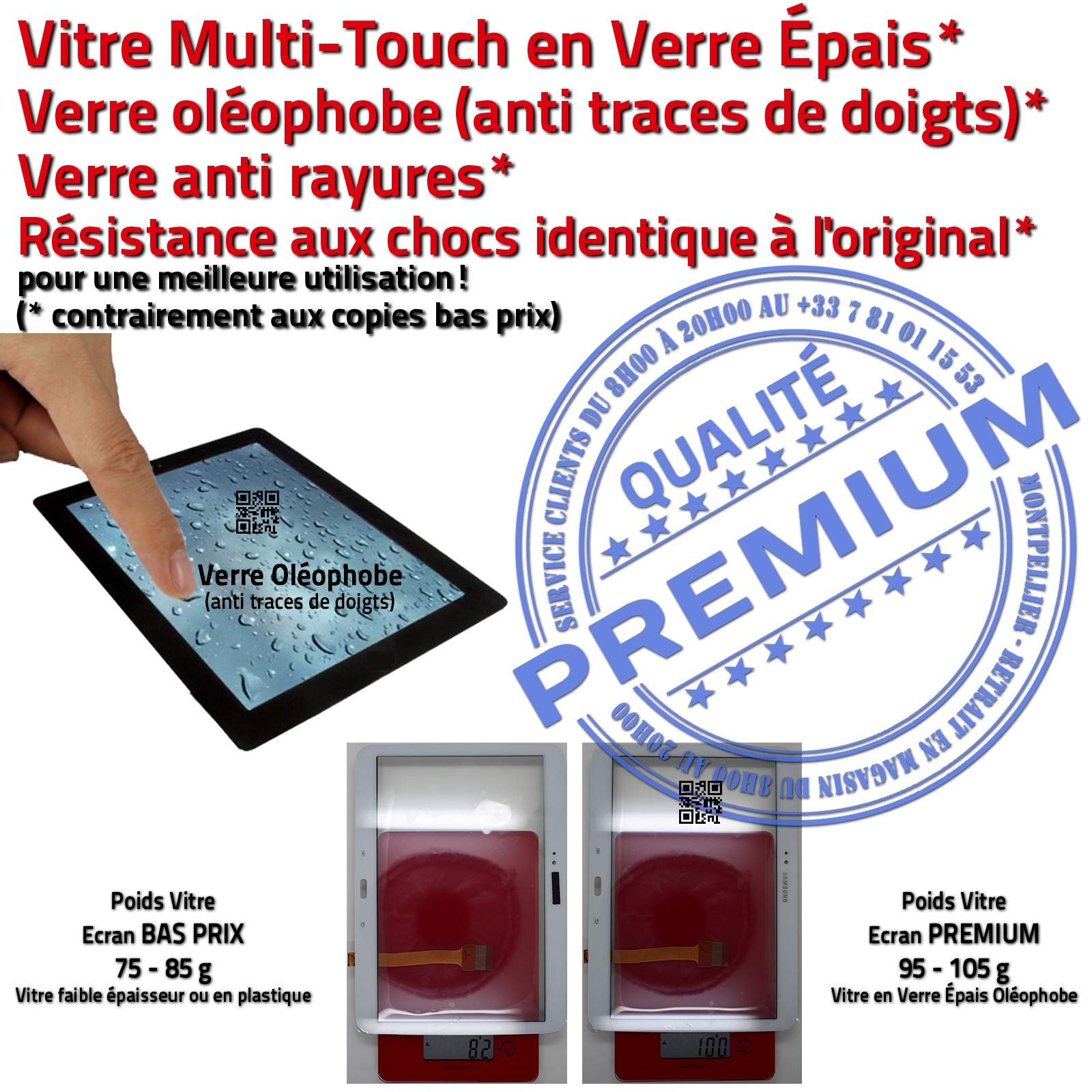 PACK Démontage Installation Tablette TAB 4 Galaxy T531 SM-531 Protection Film Qualité PREMIUM TAB4 531 SM-T531 Samsung Réparation Remplacement Changement Écran Complet Noir Installer Changer Vitre Tactile Noire Verre Assemblée Adhésif Prémonté Precollé