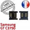 Samsung GT c3750 S Dorés SLOT Connector Reader Prise Lecteur Contacts Pins à Connecteur Carte SIM souder OR Card ORIGINAL