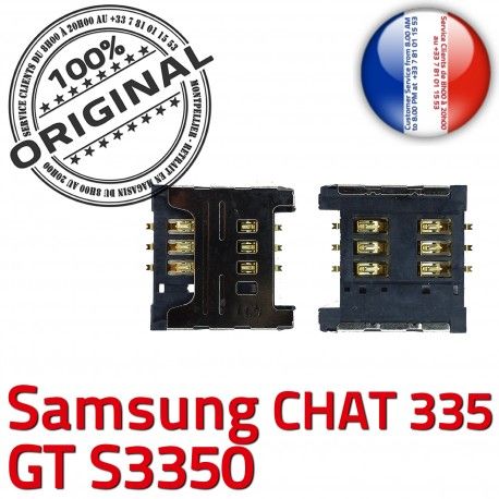 Samsung Chat 335 GT s3350 S SLOT Reader Card Lecteur Prise Dorés Carte souder Pins Contacts à SIM OR Connecteur Connector ORIGINAL