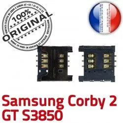 Connector Corby ORIGINAL Carte Lecteur Card Connecteur Pins s3850 GT Contacts Dorés SLOT souder à SIM OR Prise Samsung 2 Reader S