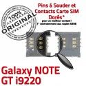 Samsung Galaxy Note GT i9220 S Card SIM Carte Connecteur souder SLOT Reader Dorés à ORIGINAL Contacts Pins Connector Lecteur