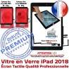 iPad 6 2018 9.7 inch Noir Ecran Qualité Monté Nappe Fixation Réparation HOME Oléophobe Tablette Vitre Caméra Adhésif Bouton Verre Tactile