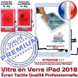 Tactile 6 Tablette Vitre Oléophobe 2018 Verre Réparation HOME Ecran iPad Fixation Qualité Bouton Blanc 9.7 Adhésif inch Nappe Monté Caméra