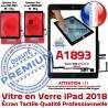 iPad 6 A1893 Noir Fixation IC Caméra - Nappe HOME Ecran Tablette Adhésif Qualité Vitre Oléophobe Verre Tactile Monté Réparation