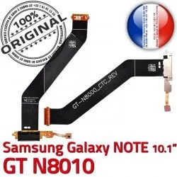 Ch GT-N8010 Qualité ORIGINAL Micro NOTE Connecteur Charge Réparation Dorés OFFICIELLE Samsung de USB Galaxy Contacts GT Nappe N8010 Chargeur