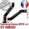 Samsung Galaxy GT-N8020 NOTE Ch Dorés de Connecteur Réparation Charge USB GT Qualité N8020 ORIGINAL Nappe Micro Chargeur OFFICIELLE Contacts