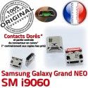 Samsung Galaxy NEO GT-i9060 USB Chargeur Dorés ORIGINAL SLOT Pins charge Prise Fiche souder Dock Grand MicroUSB Qualité à Connector