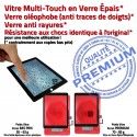 iPad 6 A1954 Noir Tablette HOME Monté Qualité Nappe - Réparation Fixation Verre Vitre Ecran IC Oléophobe Adhésif Caméra Tactile