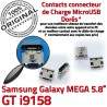Samsung Galaxy GT-i9158 USB Dock souder Pins Chargeur Connector charge Fiche de MicroUSB ORIGINAL Duos Qualité à Mega Prise Dorés