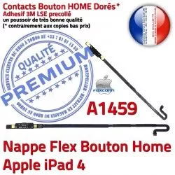 A1459 Home Bouton Autocollant Qualité Réparation iPad Poussoir 4 Apple Tablette iPad4 Nappe Châssis Accueil Flex Adhésif Remplacement