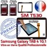 Samsung Galaxy SM-T530 Tab4 N TAB4 Supérieure Assemblée Tactile 10.1 PREMIUM en LCD Ecran Vitre Noire Adhésif Prémonté Verre Qualité