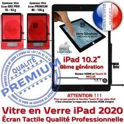 PREMIUM Adhésif Tactile N Oléophobe Ecran HOME Qualité Bouton iPad Vitre Remplacement Precollé Caméra A2270 2020 A2430 Noir Fixation A++ A2428 Verre A2429