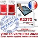 iPad 2020 A2270 Blanc Tablette Vitre Caméra Adhésif Qualité Oléophobe Réparation Ecran HOME Fixation Monté Nappe Verre Tactile