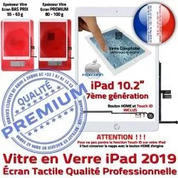 PREMIUM Fixation Vitre A2198 Adhésif Bouton Blanc A2200 2019 HOME Verre Qualité A2197 Ecran Precollé Caméra Remplacement Tactile Oléophobe iPad