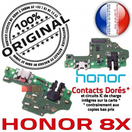 Honor 8X Prise Alimentation Charge Antenne Qualité USB Microphone Câble Téléphone Micro Nappe Chargeur ORIGINAL OFFICIELLE PORT