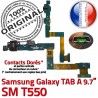 Samsung Galaxy TAB A SM-T550 C Nappe Contact Qualité MicroUSB SM Doré Connecteur T550 de OFFICIELLE ORIGINAL Charge Réparation Chargeur
