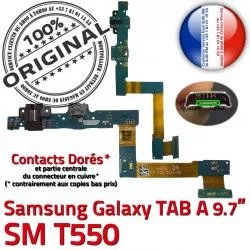 Contacts T550 USB Doré OFFICIELLE SM-T550 TAB Qualité A SM C Charge de Chargeur Samsung Galaxy Réparation ORIGINAL Nappe Micro Connecteur