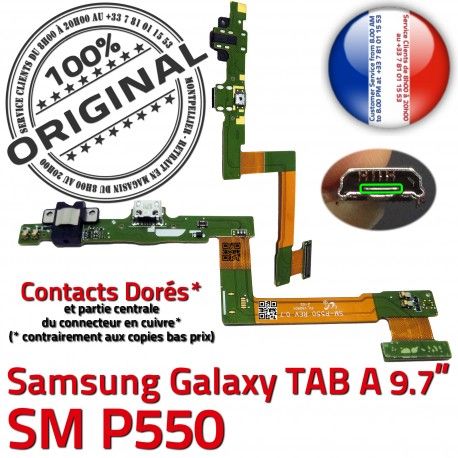 Samsung Galaxy TAB A SM-P550 HP Charge Nappe Haut ORIGINAL Réparation HOME de SM Chargeur P550 Connecteur OFFICIELLE Parleur Bouton Flex