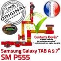 SM-P555 TAB A Micro USB Charge Réparation Nappe ORIGINAL MicroUSB Qualité Samsung OFFICIELLE P555 Connecteur Galaxy Doré de SM Contact Chargeur