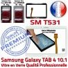 Samsung Galaxy SM-T531 Tab4 B Vitre Prémonté TAB4 Assemblée Qualité Verre Ecran Tactile Adhésif 10.1 Blanche en PREMIUM Supérieure LCD