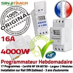 Rail Journalière Automatique DIN Electronique Vidéo 4000W Digital Contacteur Système Commande 4kW Vidéosurveillance électrique 16A Tableau Programmation