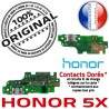 Honor 5X Branchement Prise Charge Microphone PORT Antenne Téléphone Qualité USB Micro OFFICIELLE ORIGINAL Câble Chargeur Nappe
