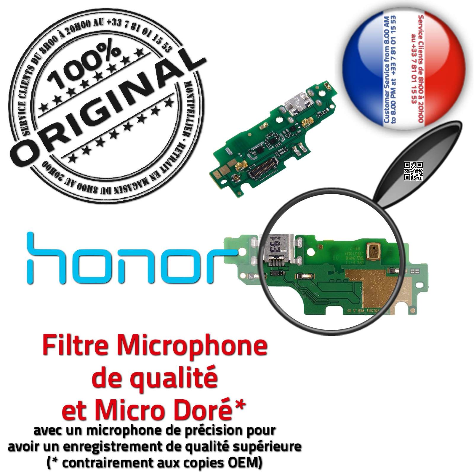 Honor 5X Microphone Connecteur de Charge Micro USB ORIGINAL Nappe Prise Chargeur