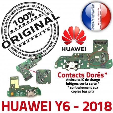 Huawei Y6 2018 Charge Téléphone Connecteur Prise Antenne Nappe Honor PORT Qualité OFFICIELLE Microphone ORIGINAL USB Chargeur