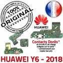 Huawei Y6 2018 USB Micro Prise RESEAU de JACK Nappe Qualité Microphone ORIGINAL Charge Câble Chargeur Antenne Connecteur PORT