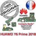 Huawei Y6 Prime 2018 PORT Micro Chargeur Câble ORIGINAL USB de Prise Nappe JACK Qualité Téléphone Charge DOCK Antenne Microphone