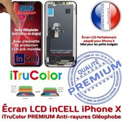 SmartPhone Écran Apple Verre 3D inCELL PREMIUM Liquides X Multi-Touch iPhone 10 in-CELL Touch Tactile LCD Cristaux Remplacement iTrueColor